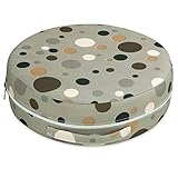 Zicac　座布団　高さが変わるクッション　食事用　4色　円形　水玉柄　取り外し便利　麻布+密度の高いスポンジ　子供用シートクッション　様々な椅子に適用です　2歳以上キッズにご利用可能 (サイズ1, 