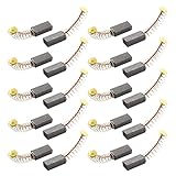 uxcell 10ペアユニバーサル電気モーターはカーボンブラシの交換6x4x12mm