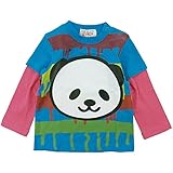 GARACH(ギャラッチ) 天竺デカパンダレイヤード長袖Tシャツ 95cm /ブルー NO.AH-511402