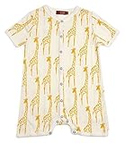 Milkbarn Organic Cotton Baby Shortall"イエローキリン" 12 – 18ヶ月