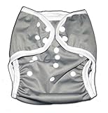 One Size Fit All- Diaper Covers for Prefolds or Regular Inserts PUL - SILVER by BubuBibi