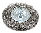 Forney 72740 Wire Wheel Brush, Fine Crimped with 1/4-Inch Hex Shank, 4-Inch-by-.008-Inch by Forney