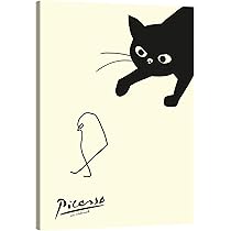 Amazon.co.jp: ピカソ 動物 猫の絵 アートパネル ポスター 装飾画 壁画