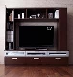 TVラック　テレビ台【miraggioミラジオ】≪46Ｖ型まで対応≫ハイタイプテレビボード、大型テレビ対応、収納一体型