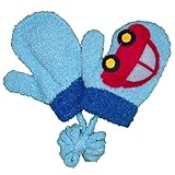 ボーイズ|ベビー|スキーウェア[LOVELY BABY MITTENS]ニットミトン|車柄|笛付き|ミトンタイプ|ヒモ付き|ミトン手袋|男の子 Fcm サックス