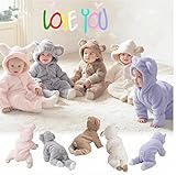 SODIAL　赤ちゃん かわいい　おくるみ 着ぐるみ ねこ・コアラ・うさぎ・ひつじ・くま 73cm 80cm 90cm カバーオール ロンパース ８０～１００ｃｍ