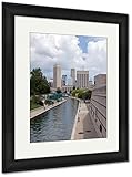 AshleyフレームプリントPicture Shows The Cityインディアナポリスインディアナ州のUSA、壁アートホーム装飾、ag6414364 40x34 Black Frame 64143
