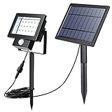 HOMECUBE ソーラーガーデンライト 明暗 人感センサーライト LED投光器 防水防塵 アウトドアスポットライト 屋外照明 350ルーメン 防犯ライト 28個ledチップ USB充電