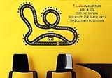 Wall Decal Vinyl Sticker Decals Art Decor Design Motorway Highway Road Racetrack Cars Kids Children 