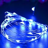 CrazyFire 30LED 5本　電池式LEDジュエリーライト 30球3m イルミネーション電飾 (銅線, ブルー)