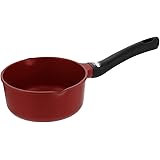 ベストコ ガス火 ミニ 片手鍋 ミルクパン 14cm ダイヤモンドコート ND-812 ルフス レッド