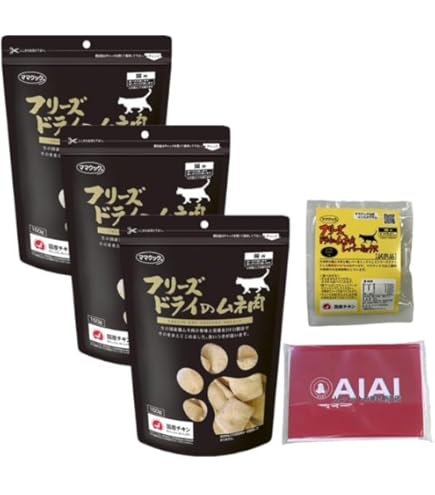 Amazon | ママクック フリーズドライのムネ肉(猫用) 150g | ママクック