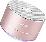 Lenrue A2 Bluetooth スピーカー ポータブル ブルートゥース スピーカー ミニ ワイヤレススピーカー 低音強化 3W拡声器 マイク内蔵、LEDライト、AUXケーブル、TFカード、Micro USB、iPhone/iPad/Android/タ ブレットなどに対応(ローズゴールド)