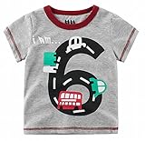 Plus Nao(プラスナオ) 半袖 Tシャツ プリントTシャツ カットソー トップス 夏 子供服 男の子 男児 キッズ KIDS ナンバープリント 動物 クル 110 グレー