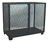 Jamco製品ma248-bl Stationaryメッシュセキュリティキャビネットwith Oneシェルフ、24 x 48、パウダーコーティングブラック