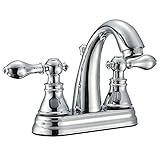 Kingston Brass FS5611ACL Two Handle 4 in. Centerset Lavatory Faucet with Retail Pop-up