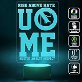 cmlartジョン・シナRise Above Hate 3dランプ夜間7色変更BestギフトNight Light LED家具デスクテーブル照明ホーム装飾おもちゃ CMLART