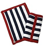 プラチナムベイビー★日本製 パイル地 よだれパッド★ボーダー (レッドネイビー)