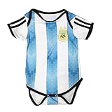 夏 ベビー服 半袖ロンパース サッカー ワールドカップ 2018 アルゼンチン代表 ホーム レプリカ ベビーフォーマル半袖 新生児 女児 おもしろ ロンパース アルゼンチン、73cm