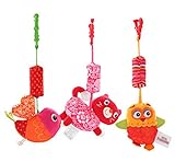 ベビーカーベルおもちゃぬいぐるみガラガラペンダントベビーベッドのおもちゃハンギング（3セット）