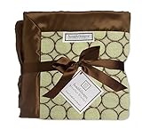 SwaddleDesigns Stroller Blanket, Brown Mod Circles, Lime [並行輸入品]