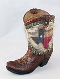 Texas Flag Beaded Boot Coin Bank