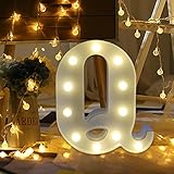 Transer Alphabet LED文字マーキーライト、LED暖かいホワイトライトUp Letters Sign forウェディング誕生日ホームパーティーバー装飾夜ライトランプ