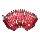 Sasuori コンサーティーナ アコーディオン 20ボタン 40リード アングロスタイル キャリングバッグ付き