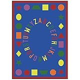 Joy Carpets Kid Essentials Early Childhood First Lessons Rug Blue 7'8 x 10'9 [並行輸入品]