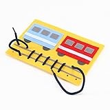 エレガンテポポ 紐を通して線路を作る 手作りフェルト教材【ひもとおし　でんしゃ】 日本製 fe-himotr