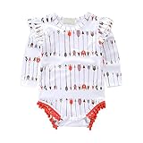 PER ベビー服 カバーオール ロンパース　ベビー 女の子 幼児 長袖 コットン　矢印（0～24ヶ月）