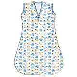 BreathableBaby Sack Wearable Blanket, Blue Mist with Elephant Applique, Small by BreathableBaby [並行輸