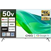 Amazon | スマートテレビ 50型 Googleテレビ 50インチ QLED HDR対応