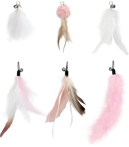 Amazon | SONGWAY猫おもちゃ ねこじゃらし羽 チョウチョウ ピンク系