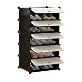 靴のラック、DIYのプラスチック収納ボックス、ドア付きモジュラーワードローブ