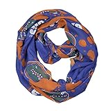 NCAA Florida Gators SilkyインフィニティスカーフSpatter、ブルー、70 " x 25 "