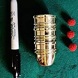 【手品 マジック】超ミニ・真鍮製・コンボ・カップ&ボール(ギミックカップ付き) ディスアピアリングマジック 近景マジック道具