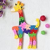 kishiya　パズル 　キッズ 　知育おもちゃ　木製　ジグソーパズル　子供向けパズル（鹿）