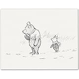 Pooh & Piglet walking – Winnie the Pooh 11 x 14額なし保育園アートプリント