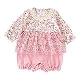 ( チャックル ) chuckle * スウィートガール * 重ね着風 小花柄 長袖 カバーオール ピンク 80cm P2946-80-20