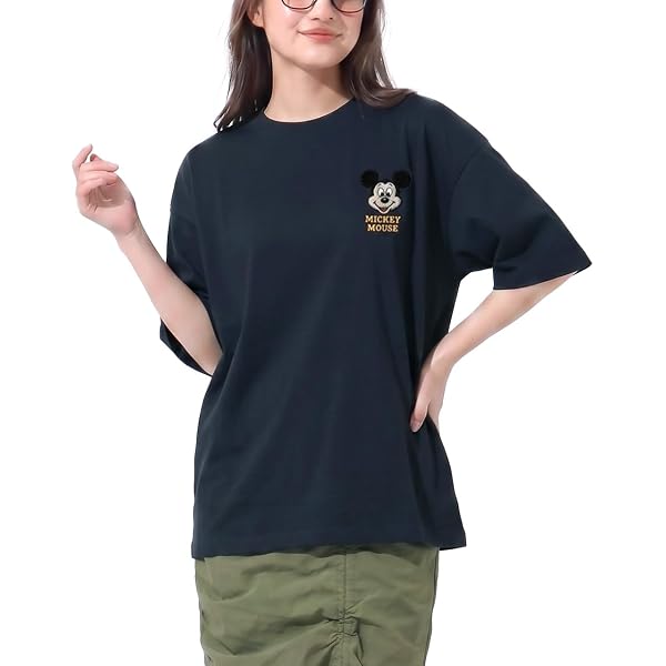 Amazon | ディズニー 実写 ミッキー＆ミニー Tシャツ Lサイズ