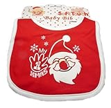 My 1st Xmas Baby Bib with Santa Smiling Face by Soft Touch [並行輸入品]