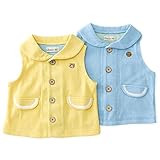 【アウトレット】 Piccolo ベスト(70～90cm) キムラタンの子供服 サックス 70 ( 34007-141a )