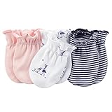 Carters 3-Pack Mittens Navy/Pink 0-3M by Carter's [並行輸入品]