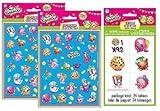 Shopkins Stickers & Tattoos ~ 8 Sticker Sheets and 24 Tattoos ~ Party Favors [並行輸入品]