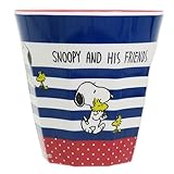 スヌーピー[メラミン カップ]/ボーダー ピーナッツ【ネイビー 】