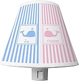 ストライプW / Whales Shade Night Light ( Personalized )