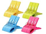 12パックIpowタオルクリップplastic-jumboサイズ、4 Fun明るい色 – ビーチの椅子のまたはプールラウンジ、頑丈クリップto keepyourタオル、服、キルト、毛布からBlowin