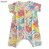 オーシャンアンドグラウンド ベビー肌着半袖 ロンパース BLOOMING ピンク