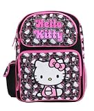 FAB Hello Kitty Multi Faces 16" Large School Backpack Black [並行輸入品]